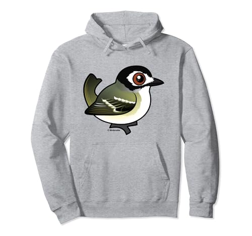 Cute Cartoon Black-capped Vireo Birdorable Songbird Species Pullover Hoodie