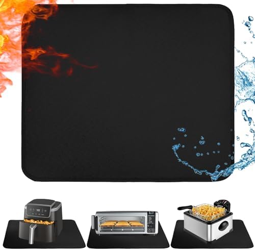 Heat Resistant Mat for Air Fryer,Deep Fryer,Oven,16x24in Hot Pads for Kitchen Counter Heat Protector,Under Coffee Maker Mats for Quartz Countertop Protector,Deep Fryer Coffee Machine Accessories