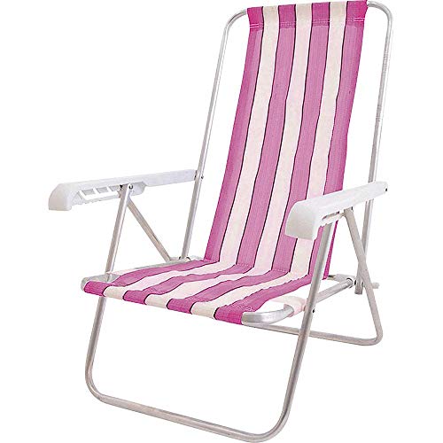 Cadeira de Praia 4 Posições Alumínio CAD0641 Botafogo Sortida