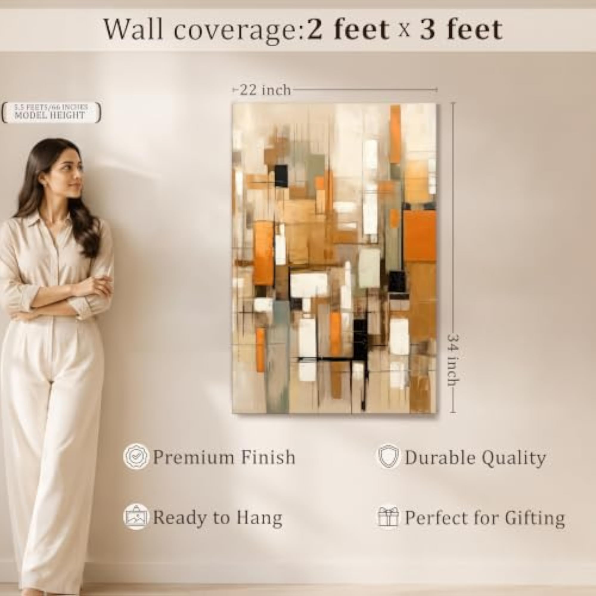 Abstract Stretched Canvas Multicolor Wall Art Painting