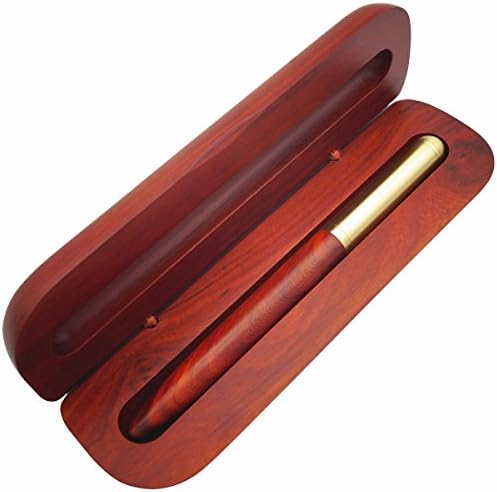 [Fine Copper + Rosewood] Ballpoint Pen Writing Set with Handcrafted Rosewood Gift Box, IDEAPOOL Luxury Elegant Gift Pen Set for Signature Executive Business