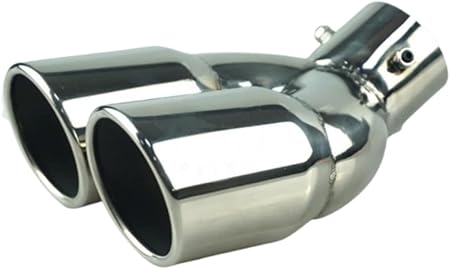 Amazon Minorix マフラーカッター 2本出し 車用 マフラー ドレスアップ ドレスアップ シルバー カーアクセサリ 車 バイク