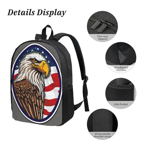 Sac à dos imprimé aigle pour l'école et sorties collège - 5
