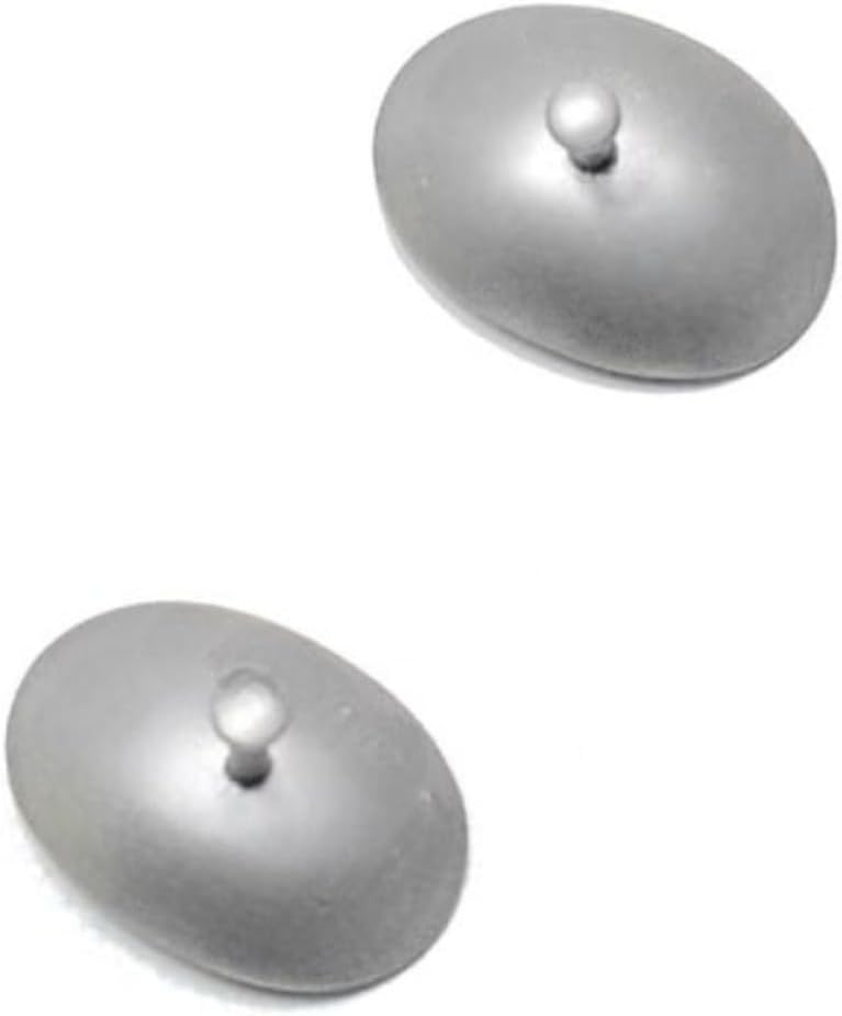 Corneal Eye Shield Stainless Steel Large 32mm x 21mm Laser Eye Protector, Silver, 2 Pack