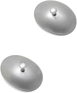 Corneal Eye Shield Stainless Steel Large 32mm x 21mm Laser Eye Protector, Silver, 2 Pack