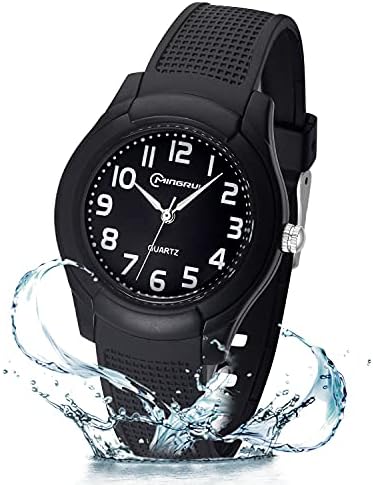 Edillas Kids Analog Watch for Girls Boys Waterproof Learning Time Wrist Watch Easy to Read Time Wrist Watches for Kids