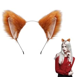Fuchs Ohren, Fox Ears Haarreif Für Cosplay, Halloween, Karneval Und Kostümpartys, fuchs Ohren Haarreif Tiefbraune Fuchs Kostüm Zubehör