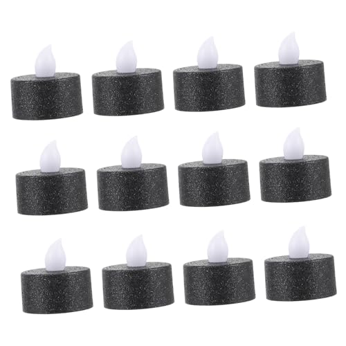 Velas negras LED CHILDWEET decorativas para ambiente romántico en mesas de bodas y cenas