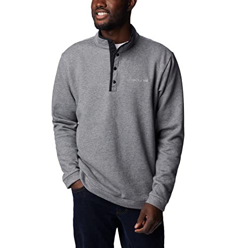 Columbia Men's Hart Mountain Half Snap, Charcoal Heather, X-Large #TOP4
