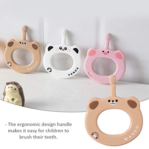 NUOBESTY 2 Peças de Brinquedos de Dentição de Bebê Escova de Dentes Auto-Calmante para Alívio da Dor