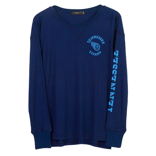 Junk Food NFL Womens New York Titans Timeout Thermal - Signature Series, True Navy, Medium
