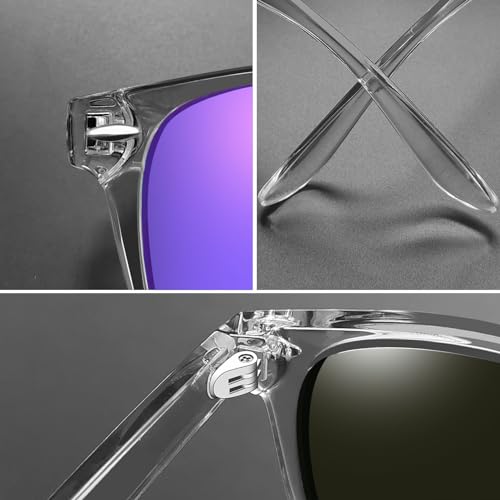 Image of Joopin Square Sunglasses Polarized UV400 Designer Sun Glasses Men Women | Oversized, Plastic Frame, Retro, Vintage, Unisex, Trendy Shades for Driving, Party, Fishing, Business, Costume