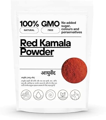 Red Kamala Powder-Kampillak Churna-Mallotus philippensis (100 GMS)