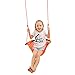 JKsmart Swing Seat for Kids Heavy Duty Rope Play Secure Children Swing Set,Perfect for Indoor,Outdoor,Playground,Home,Tree,with Snap Hooks and Swing Straps,440 lbs Capacity，Orange(Patent Pending)