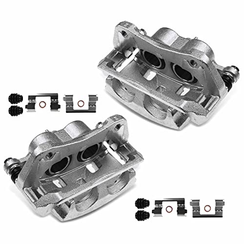 A-Premium Disc Brake Caliper Assembly with Bracket Compatible with Select Acura and Honda Models - MDX 2014-2019, Pilot 2016-2019, Ridgeline 2017-2019, V6 3.5L - Front Driver and Passenger, 2-PC Set