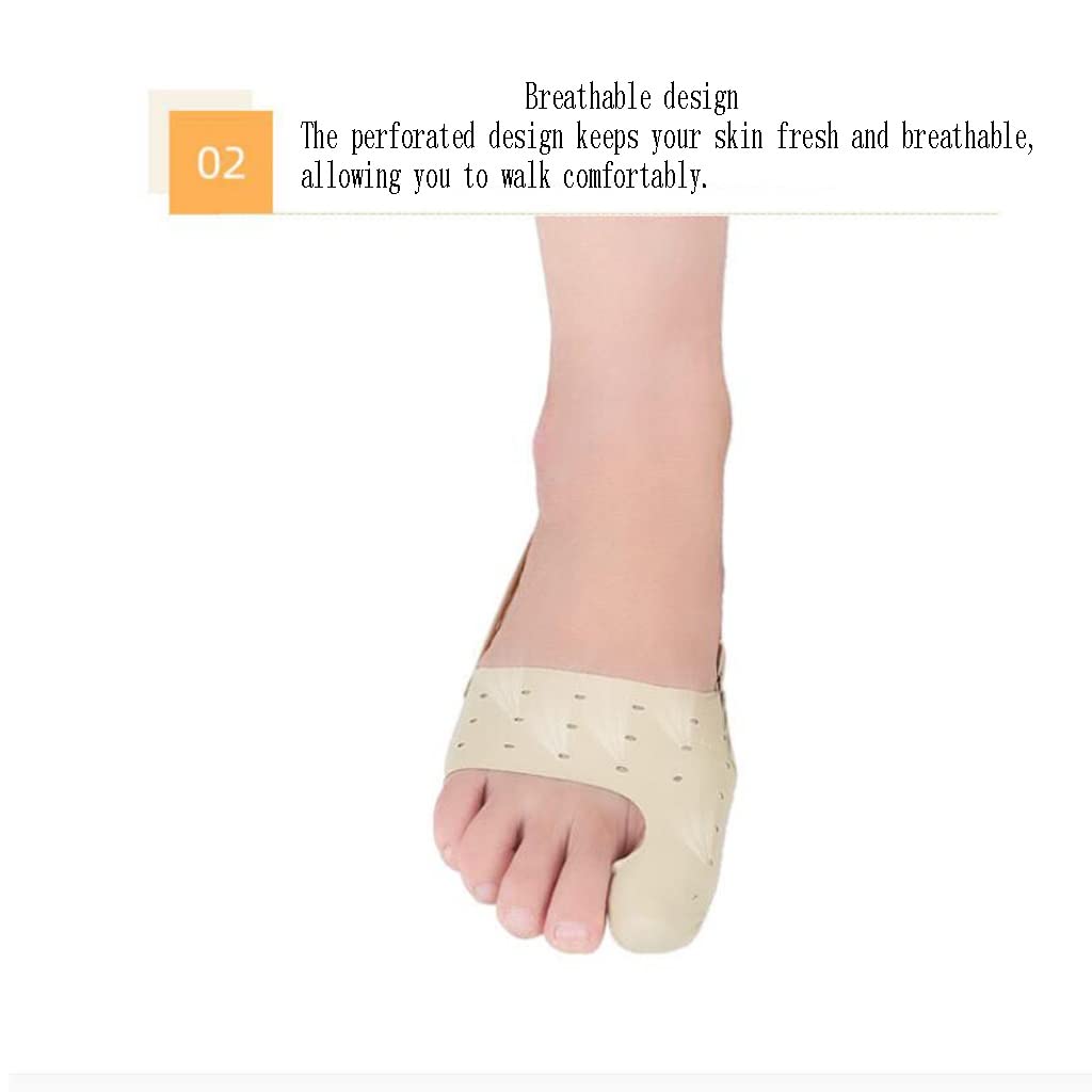 Corrector de juanetes, dispositivo transpirable para el dedo gordo del día y la noche, corrección de cuero, herramienta para el cuidado de los pies alisadora unisex, suministros separadores de Hallux