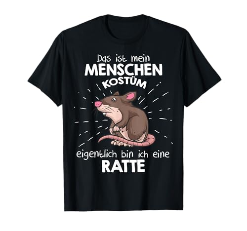 Mein Menschen Kostüm Bin ich eine Ratte, Halloween Outfit T-Shirt
