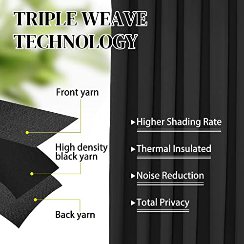 image for Rose Home Fashion Blackout Sliding Door Curtains, Room Darkening Therm