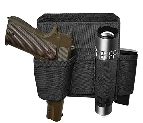 Bedside Holster, Pistol Holster, Bed Side Holster, Under Mattress Handgun Holster, Tactical Gun Holster With Flashlight Loop Holder #TOP5