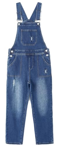 KIDSCOOL SPACE Salopette In Jeans Da Ragazzo, Salopette Con Pettorina