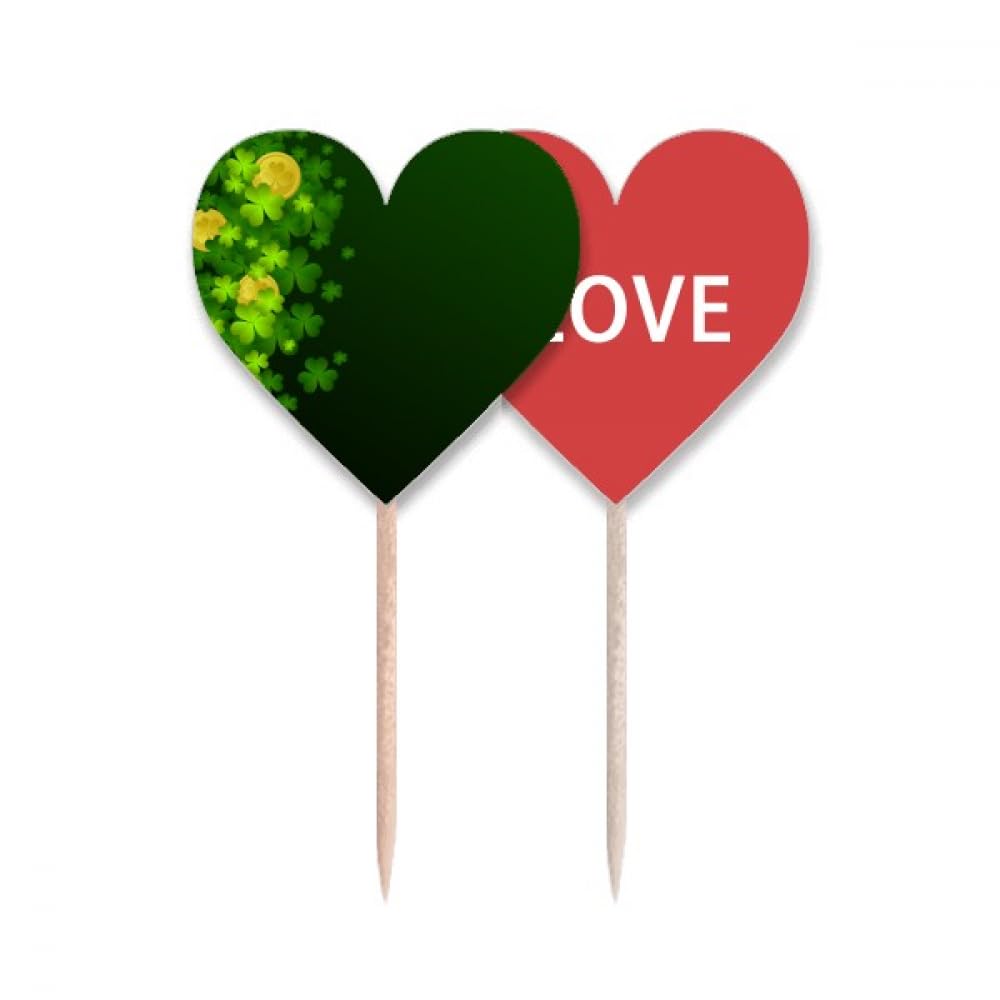 Cure-dents Drapeau Irlande Cupcake Pick St Patrick Trèfle Vert Décoration Gâteau