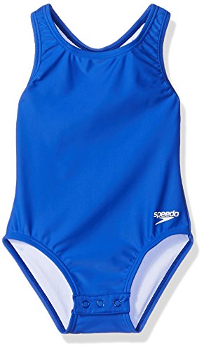 Speedo Little Girls' Begin To Swim UV 50+ Toddler Snap Suit