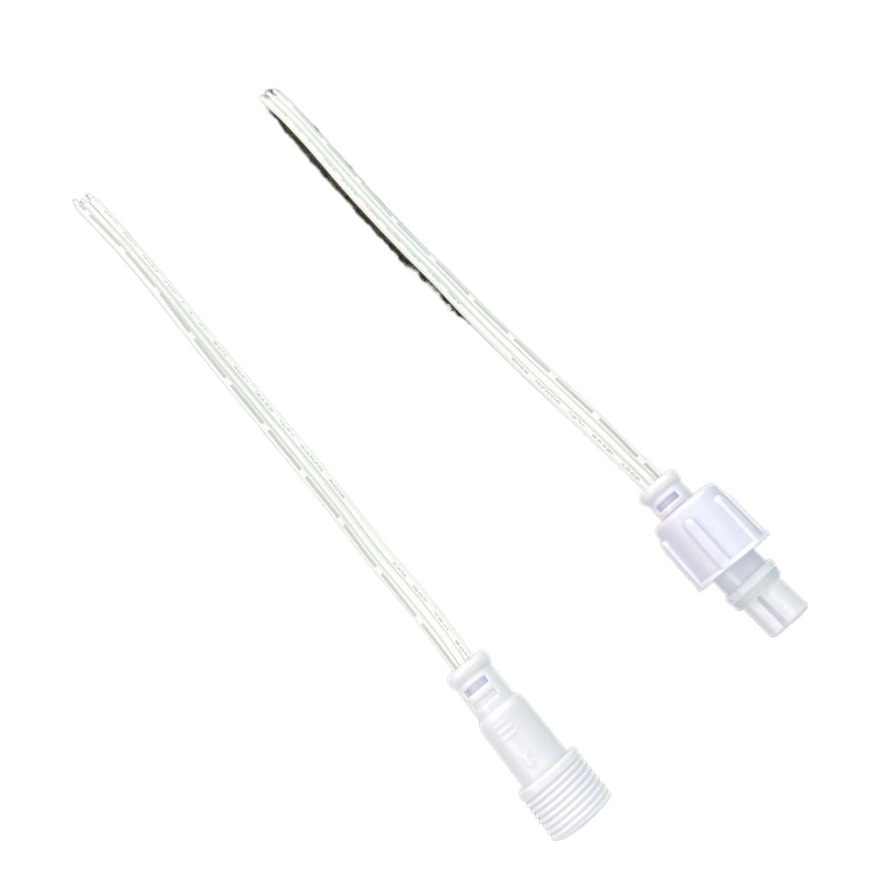 2/3/4 Core 18AWG Flat Cable Waterproof Pigtail Male Female 13.5mm RayWu/xConnect Style White/Green/Black Each Length 20cm/50cm(13.5mm Ray wu Black,20cm Each,3 Core)