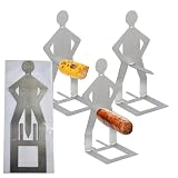 HGroCA Funny Man Shaped BBQ Hot Dog Holder, 4Pcs Stainless Steel Sausage Roaster Stand for Grill