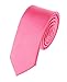 Mens Solid Color 2" Skinny Tie- Hot Pink