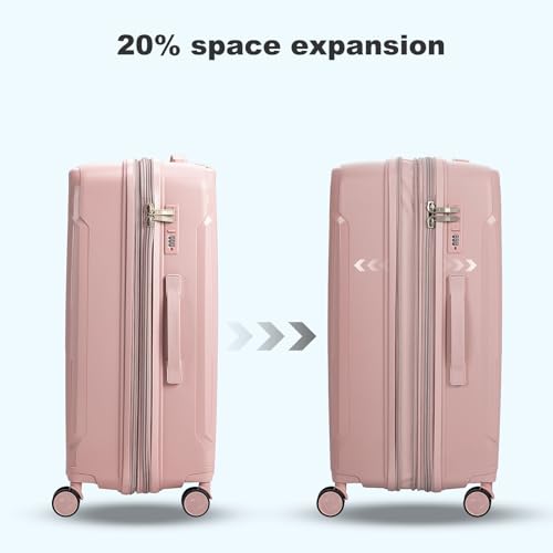 Nazhura Luggage Set, 3-Piece Hardside Suitcase Set, 20-inch Carry On, 24-inch, 28-inch Luggage4