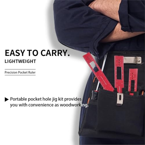 Precision Pocket Rule,Precision Slide Stop Scale Ruler-300mm Aluminum Alloy Scribing Tool for Woodworking,Adjustable Square & Flexible Measuring Tool for Carpentry Tools and Equipment - Image 4