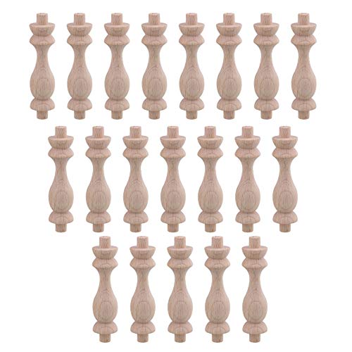 Mxfans Decorative Wood Spindles Unfinished Wood Craft Spindles H-83 For House Furniture Pack Of 20 #TOP12