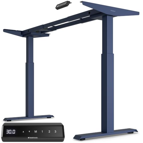 Image of Desktronic Height Adjustable Standing Desk Frame - Ergonomic Sit Stand Desk Frame, Electric Dual Motor, USB & USB-C Charging, Wobble-Free, Touchscreen, 3 Memory Presets, Anti-Collision