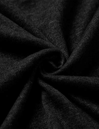 JOYMOM Latched Mama,Nursing Tops Maternity Henley V Neck Roll Tab Sleeve Breastfeeding Blouses Pregnant Trapeze Flowy Curved Hem Feeding T-Shirt Womens Casual Wear Black Large