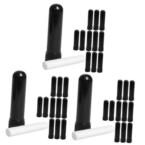 Healeved 36pcs Portable Nose Aroma Tubes Cotton Strips for Essential Oil Inhalation and Impact-Resistant Stick for Aromatherapy Easy to Clean for Go Use