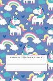  Cuaderno Doble Pauta 3,5 mm A5: Cuaderno doble línea sin espiral a5 - 50 hojas - 100 páginas - libreta infantil pequeña - libreta unicornio a5 - libreta infantil unicornio