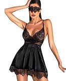Idéale pour les Moments Spéciaux: Que ce soit pour un cadeau spécial ou une soirée intime, cette nuisette sexy femme apportera une touche de glamour et de sensualité. Le design délicat et raffiné vous assurera une allure à couper le souffle.