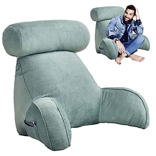 Almofada de sentar para cama, Travesseiro de leitura destacável com espuma viscoelástica desfiada e