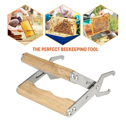 Beekeeping-Frame-Gripper-Frame-Holder-Frame-Lifter-Tool-Stainless-Steel-Beekeeping-Equipment-Bee-Hive-Frame-Grip-Tool-Color-Wood