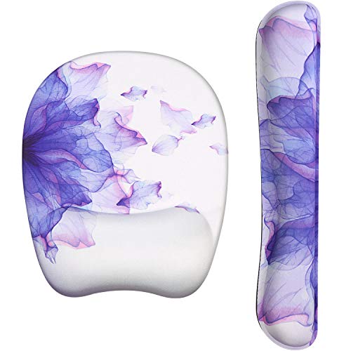 Holilife Keyboard Wrist Rest Pad and Wrist Support Mouse Pad, Ergonomic Design Memory