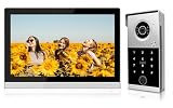 ANJIELO SMART 4-Wire Doorbell & Door Intercom with Camera & Monitor,Wire Video Intercom Set,10-Inch WiFi Monitor,5-in-1 Unlock for Apartment and Homes (Silvery)