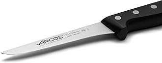 Arcos Boning Knife 5 Inch Nitrum Stainless Steel and 130 mm Blade,Professional Butcher Knife to Slice Bones from Meat, Ergonomic Polypropylene Handle, Series Universal, Color Black
