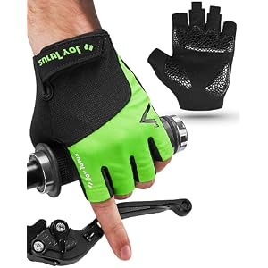 Cycling Gloves Fingerless, Bike Gloves Unisex Anti-slip Shock-absorbing Pad Breathable Half Finger Bicycle Biking Sports…