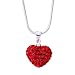 Buytra Shambhala Crystal Heart Pendant Necklace [Office Product]