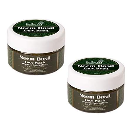 rustic art organic neem basil concentrate face wash