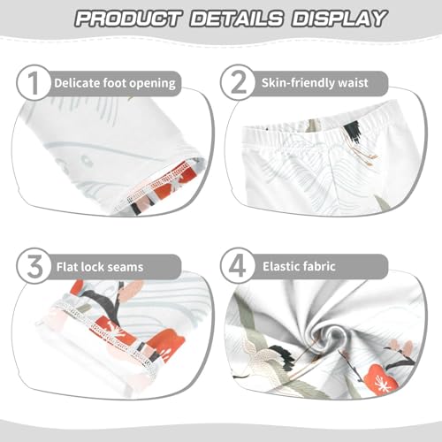 Toddler Girls Leggings Printed Yoga Pants Leggings White Daniel Crane for Kids3