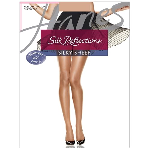 Hanes Silk Reflections Pantyhose Silky Sheer- Non Control- Sheer Toe4
