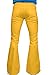 70s Disco Bell Bottom Jeans, 60s 70s Vintage Denim Pants for Men - Yellow