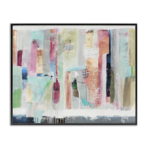 Abstract Geometric Scribble Shapes, 24 x 30 Inch Framed Giclée Print