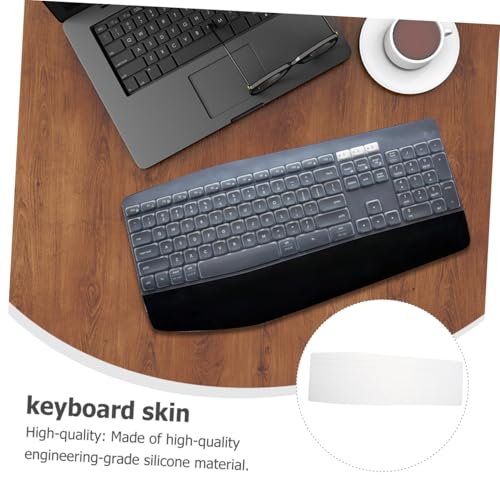 Funda para teclado de silicona lavable que soluciona los derrames y suciedad en el trabajo 7